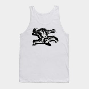 SAD SLOTH prehistoric three toed sloth from vintage artwork Tank Top